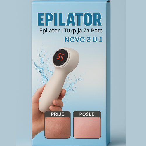 2 U 1 EPILATOR I TURPIJA ZA PETE