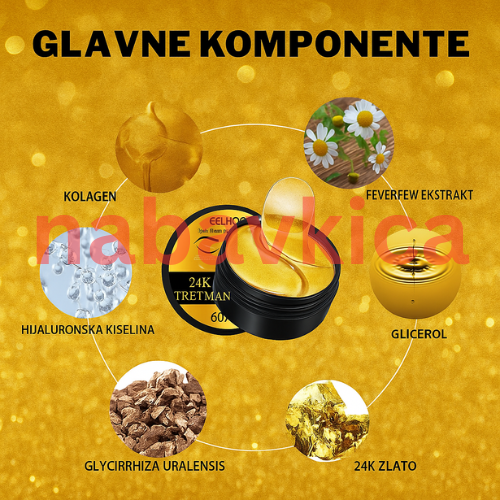 24K ZLATNA MASKA PROTIV BORA OKO OČIJU