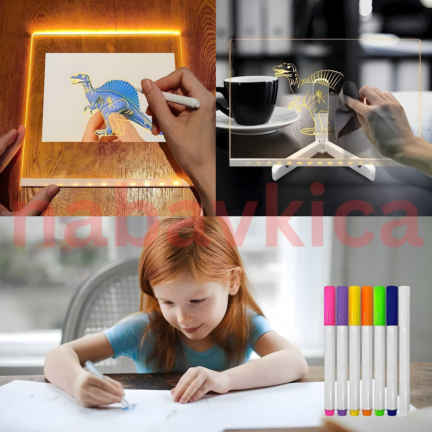 AKRILNA LED TABLA ZA DJECU