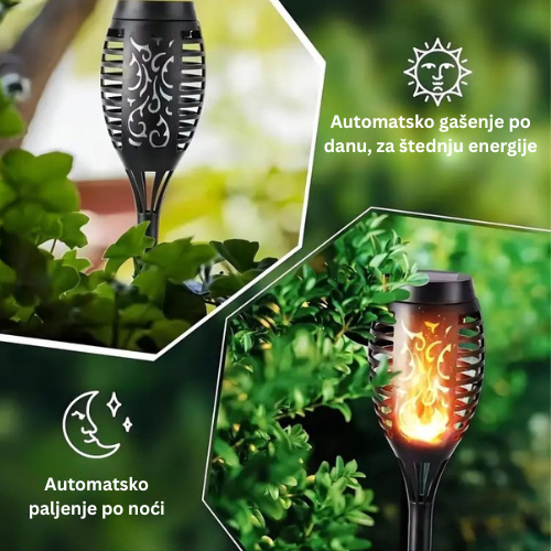 Solarna Lampa U Obliku Plamena