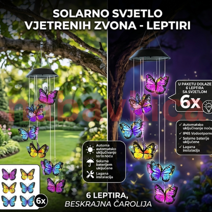 Led Solarne Lampe sa dekoracijom leptira