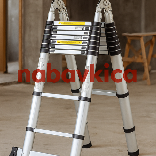 Aluminijske dvodijelne teleskopske ljestve – 1,9 m