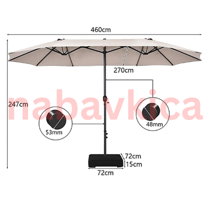 Dupli Suncobran TX-U002 4.6x2.7m