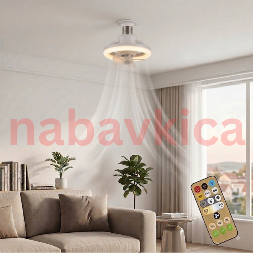 2 u 1 Ventilator i Sijalica za Plafon