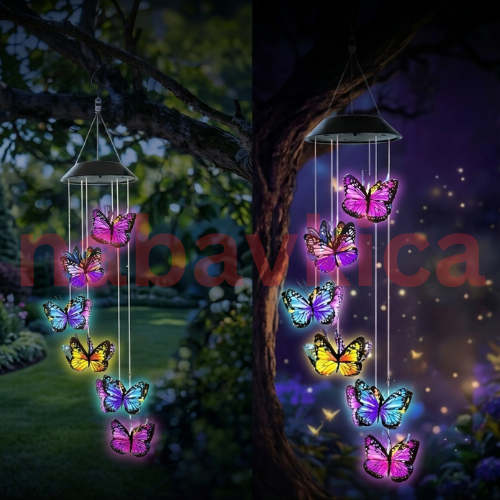 Led Solarne Lampe sa dekoracijom leptira