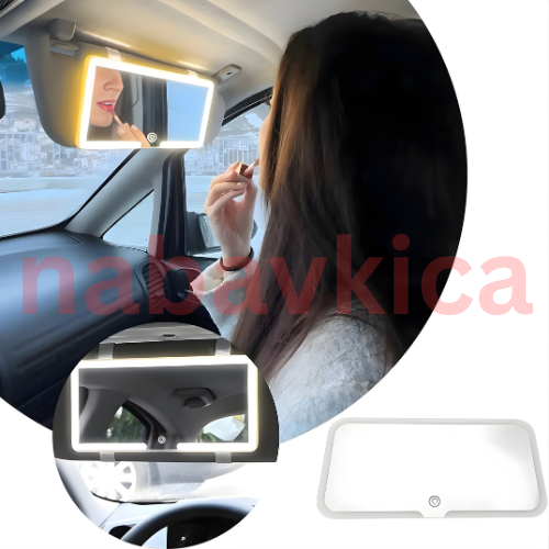 LED OGLEDALO ZA ŠMINKANJE U AUTU