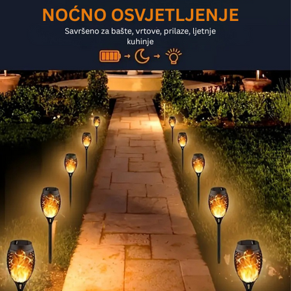 Solarna Lampa U Obliku Plamena
