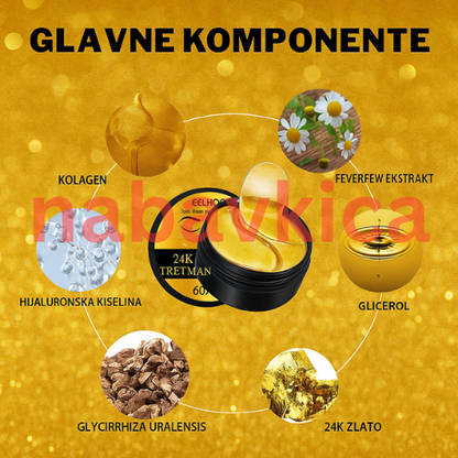 24K ZLATNA MASKA PROTIV BORA OKO OČIJU