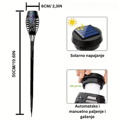Solarna Lampa U Obliku Plamena